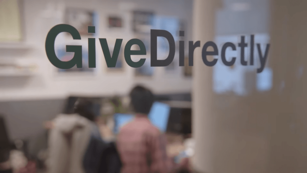GiveDirectly' issues money to a selected group to combat poverty