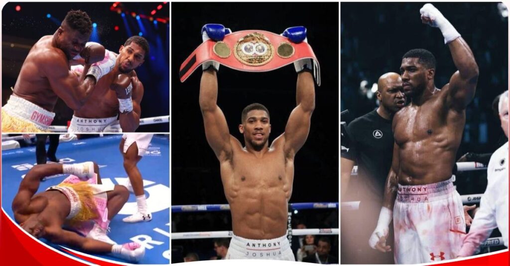 Anthony Joshua delivers heavy punches knocking out Francis Ngannou ...